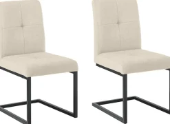 OTTO home Esszimmerstuhl »Geranie Freischwinger, Schwingstuhl« (Set) 2 Stk.mit 3D-Steppung, robustes Gestell, hochwertiger Stoff