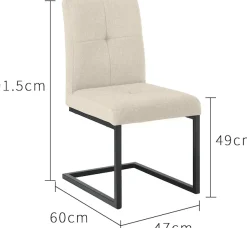 OTTO home Esszimmerstuhl »Geranie Freischwinger, Schwingstuhl« (Set) 2 Stk.mit 3D-Steppung, robustes Gestell, hochwertiger Stoff