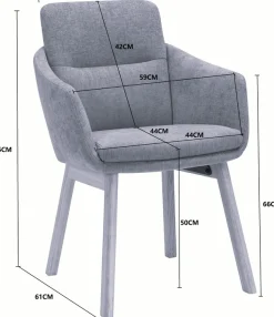 OTTO home Esszimmerstuhl »Hadelin« () 1 Stk.pflegeleichter Webstoff, massives Echtholzgestell, Sitzhöhe ca. 50 cm