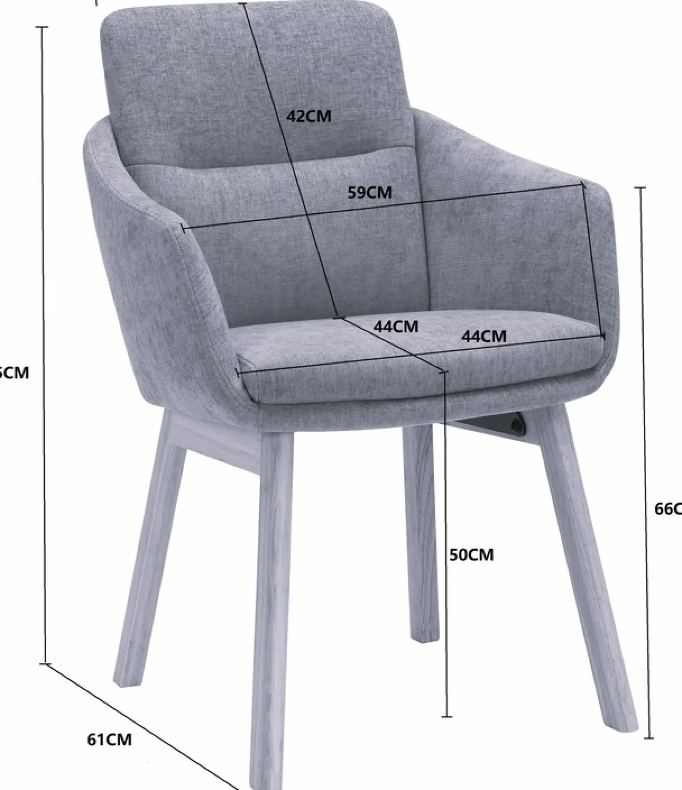 OTTO home Esszimmerstuhl »Hadelin« () 1 Stk.pflegeleichter Webstoff, massives Echtholzgestell, Sitzhöhe ca. 50 cm