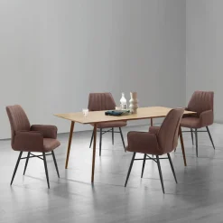 OTTO home Esszimmerstuhl »Hrodwyn« () 2 Stk.Sitz gepolstert, mit horizontale Nähten am Rücken, Sitzhöhe 52 cm
