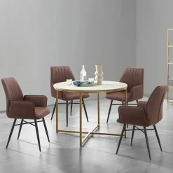 OTTO home Esszimmerstuhl »Hrodwyn« () 2 Stk.Sitz gepolstert, mit horizontale Nähten am Rücken, Sitzhöhe 52 cm