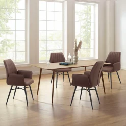 OTTO home Esszimmerstuhl »Hrodwyn« () 2 Stk.Sitz gepolstert, mit horizontale Nähten am Rücken, Sitzhöhe 52 cm