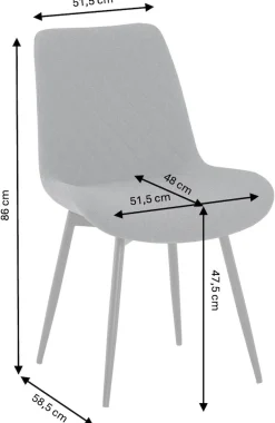 OTTO home Esszimmerstuhl »Juniper« () 2 Stk.Stuhl aus Webstoff mit moderner Rautensteppung und 360° Drehfunktion