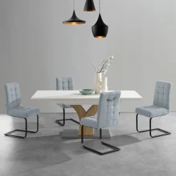 OTTO home Esszimmerstuhl »Nanaimo« () 2 Stk.Stoff recyceltes Polyester, Sitz und Rücken gepolstert, Sitzhöhe 49 cm