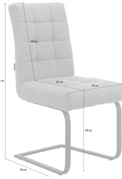 OTTO home Esszimmerstuhl »Nanaimo« () 2 Stk.Stoff recyceltes Polyester, Sitz und Rücken gepolstert, Sitzhöhe 49 cm