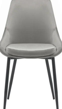 OTTO home Esszimmerstuhl »Niam, Polsterstuhl« () 2er Set, schwarze Metallbeine, pflegeleichter Samtvelours Bezug