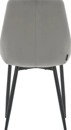 OTTO home Esszimmerstuhl »Niam, Polsterstuhl« () 2er Set, schwarze Metallbeine, pflegeleichter Samtvelours Bezug