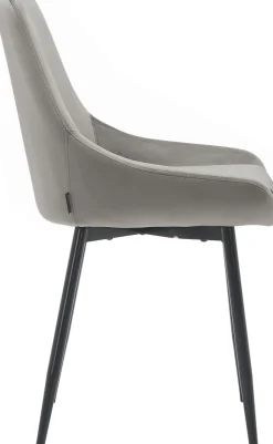 OTTO home Esszimmerstuhl »Niam, Polsterstuhl« () 2er Set, schwarze Metallbeine, pflegeleichter Samtvelours Bezug