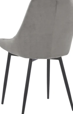 OTTO home Esszimmerstuhl »Niam, Polsterstuhl« () 2er Set, schwarze Metallbeine, pflegeleichter Samtvelours Bezug