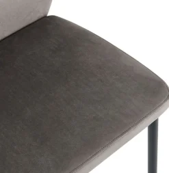 OTTO home Esszimmerstuhl »Nora« (Set) 4 Stk.moderne Samtstühle mit Kontrastnähten und schwarzem Metallgestell