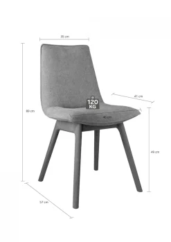 OTTO home Esszimmerstuhl »Ramon« (Set) 2 Stk.mit Massivholzbeinen, in verschiedenen Farben und Stoffen