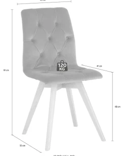 OTTO home Esszimmerstuhl »Rania« (Set) 2 Stk.im 2er/4er/6er Set, Massivholzbeinen