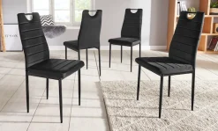 OTTO home Esszimmerstuhl (Set) 4 Stk.(2 oder 4 Stück) mit Samtbezug, Rückenlehne mit Griff zum Zurückziehen
