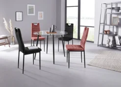 OTTO home Esszimmerstuhl (Set) 4 Stk.(2 oder 4 Stück) mit Samtbezug, Rückenlehne mit Griff zum Zurückziehen