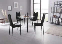 OTTO home Esszimmerstuhl (Set) 4 Stk.(2 oder 4 Stück) mit Samtbezug, Rückenlehne mit Griff zum Zurückziehen