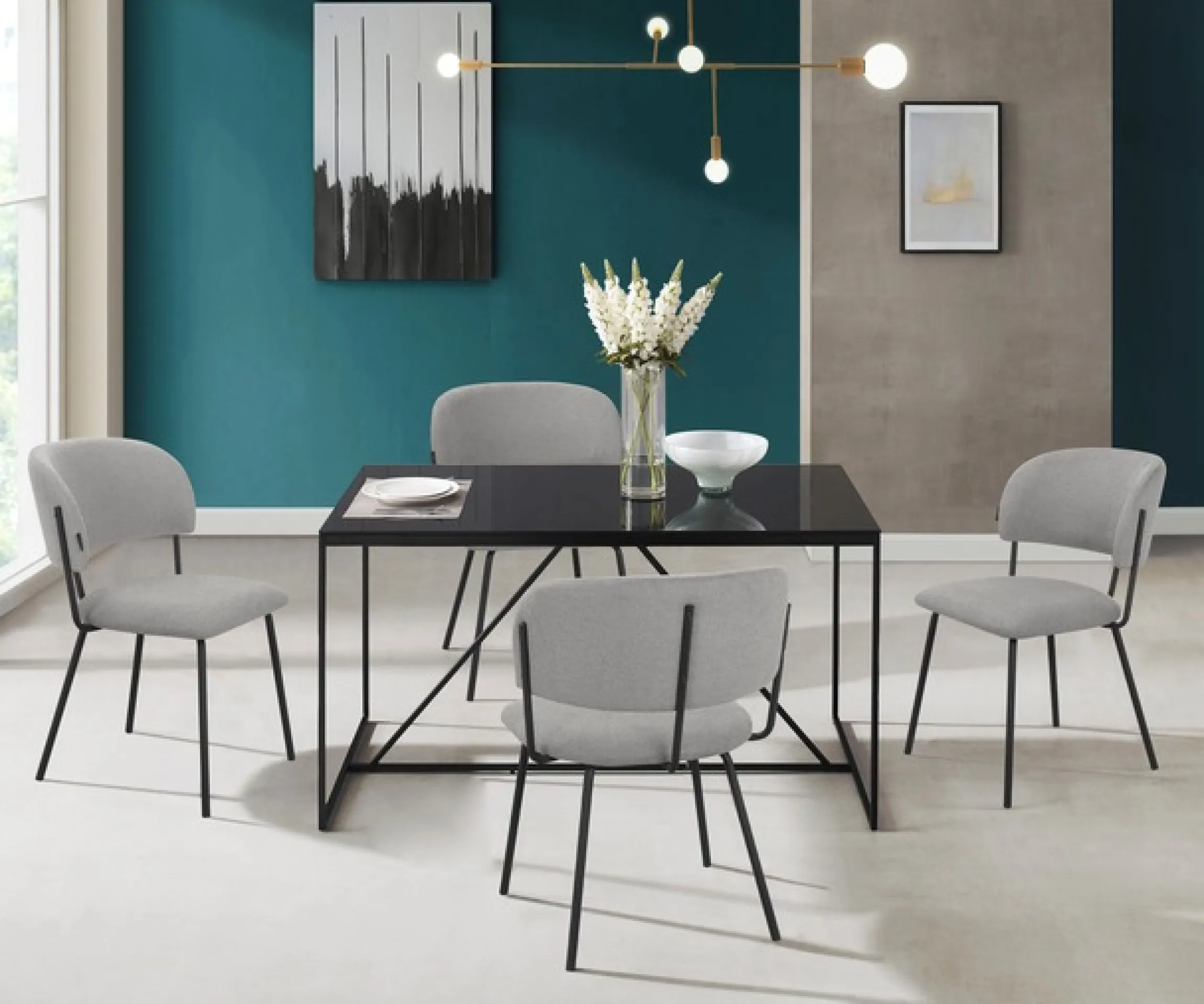 OTTO home Esszimmerstuhl »Taous« () 2 Stk.Sitz und Rücken mit Polsterung, mit Gestell aus Metall, Sitzhöhe 48 cm