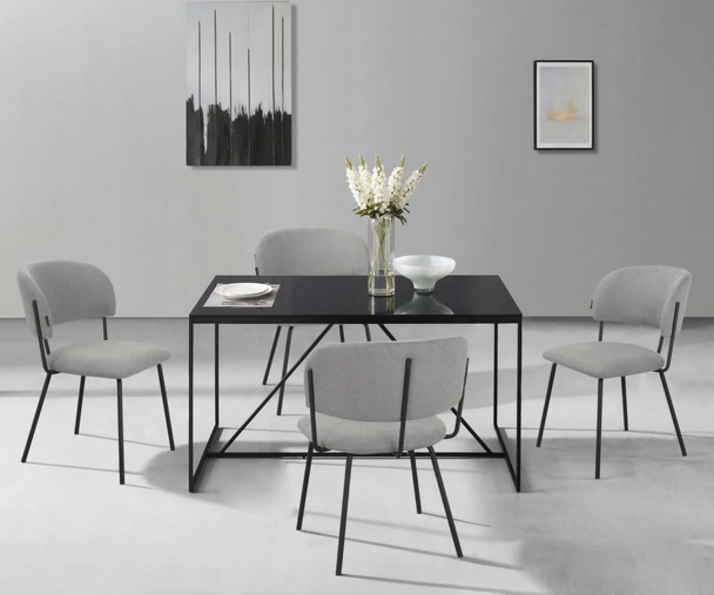 OTTO home Esszimmerstuhl »Taous« () 2 Stk.Sitz und Rücken mit Polsterung, mit Gestell aus Metall, Sitzhöhe 48 cm