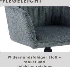 OTTO home Esszimmerstuhl »Turin« (Set) 2 Stk.moderner Stuhl, 360 Grad drehbar, mit hochwertigem Strukturstoff