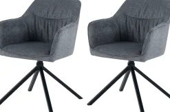 OTTO home Esszimmerstuhl »Turin« (Set) 2 Stk.moderner Stuhl, 360 Grad drehbar, mit hochwertigem Strukturstoff