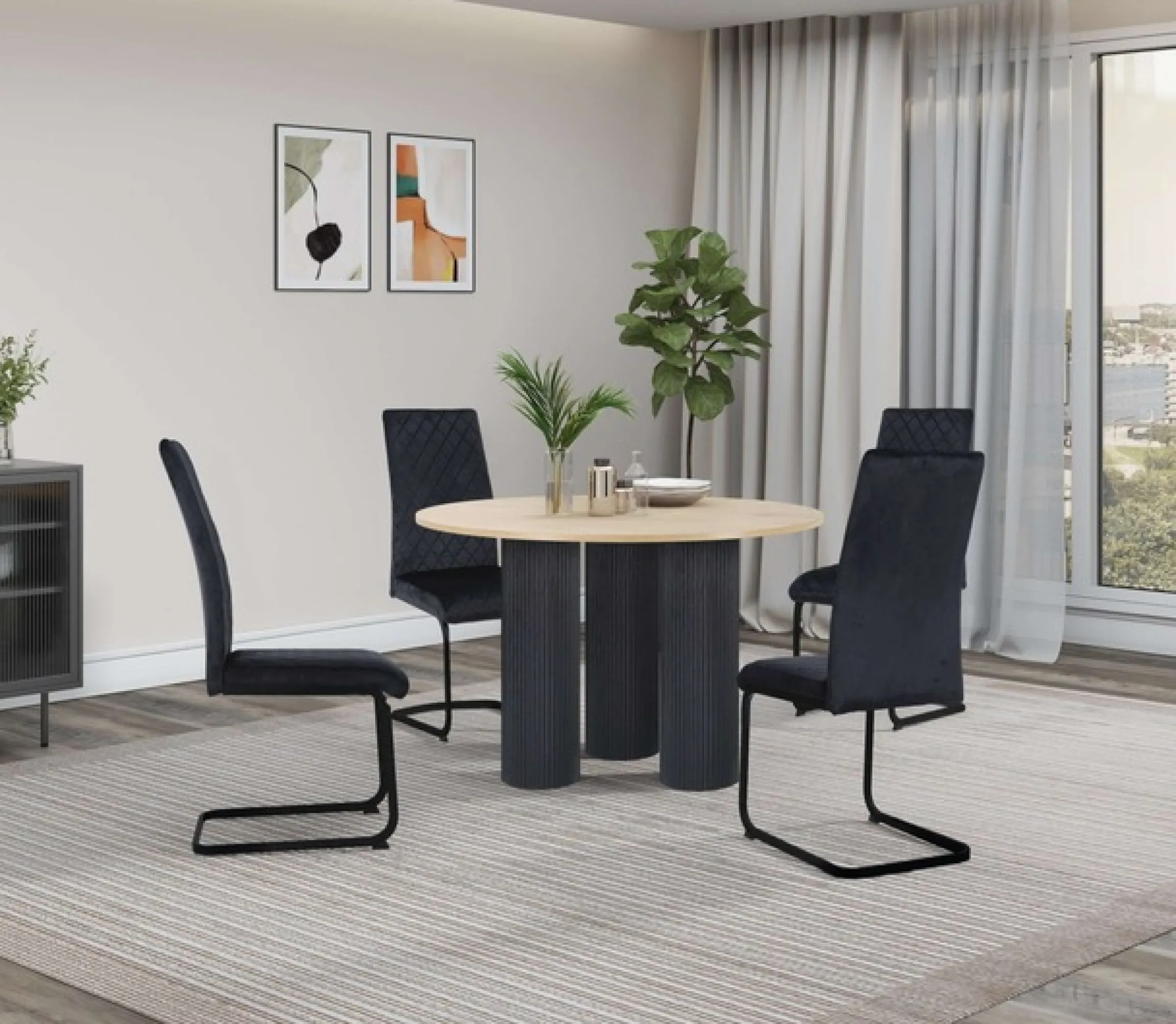 OTTO home Esszimmerstuhl »Valbourg« () Freischwinger, gepolsterte Rückenlehne und Sitzfläche, 2er Set