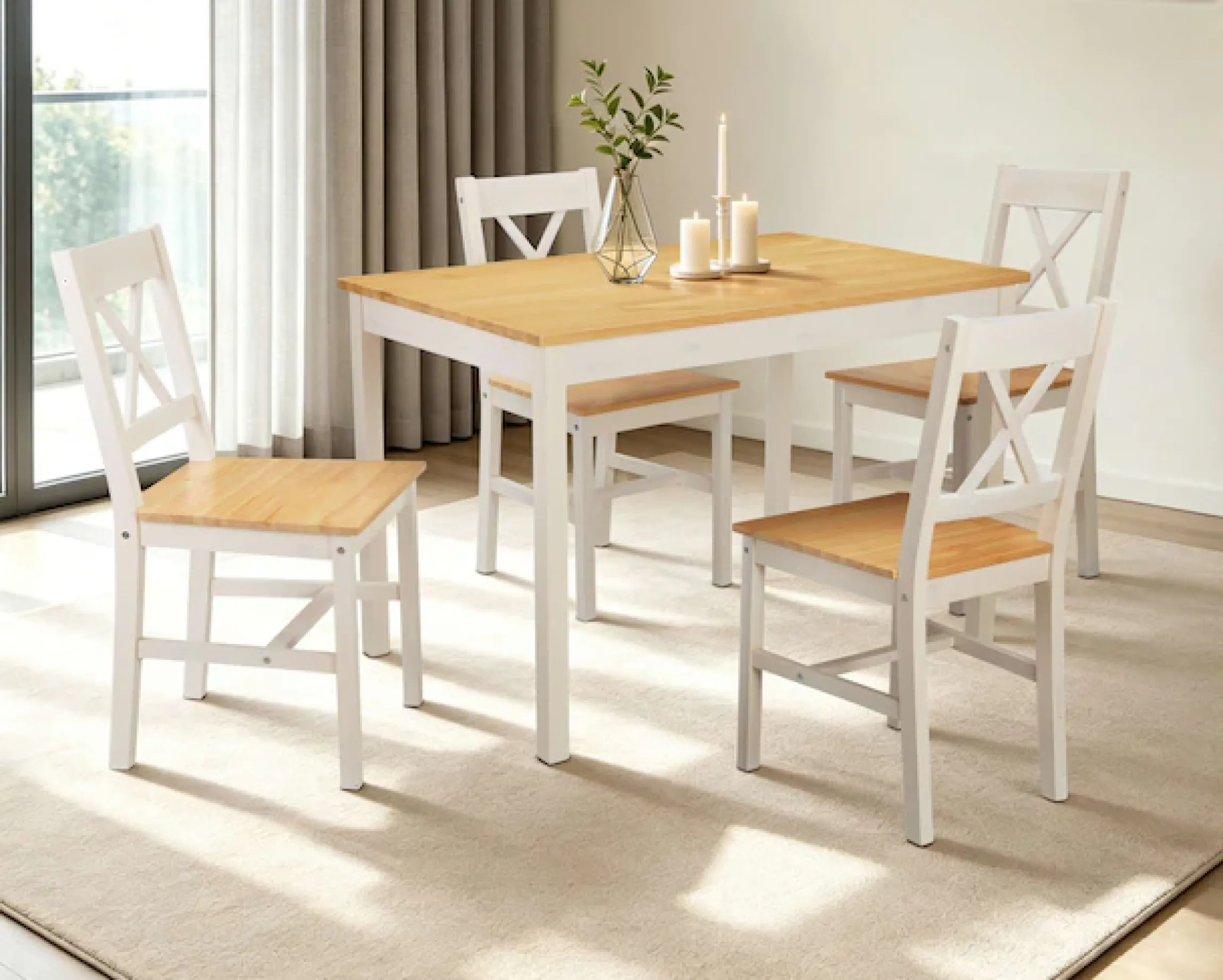 OTTO home Esszimmerstuhl »Willow« (Set) 2 Stk.aus massivem Kiefernholz, lackiert, pflegeleicht, bis 130 kg belastbar