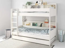 OTTO home Etagenbett »JAIME, Stockbett, Leiter links oder rechts montierbar« ca. 186x115x204 Höhe/Breite/Länge,FSC® zertifiziertes Massivholz, viel Stauraum und Abstellfläche