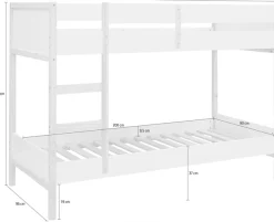 OTTO home Etagenbett »Janne« Kiefernholz, Etagenbett, inklusive Holzleiter, Liegefläche 90x200 cm
