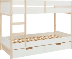 OTTO home Etagenbett »Janne« Kiefernholz, Etagenbett, inklusive Holzleiter, Liegefläche 90x200 cm