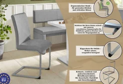 OTTO home Freischwinger »Charissa« (Set) 2 Stk.Bezug in verschiedenen Qualitäten, maximale Belastbarkeit 120 kg