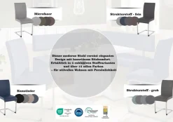 OTTO home Freischwinger »Charissa« (Set) 2 Stk.Bezug in verschiedenen Qualitäten, maximale Belastbarkeit 120 kg