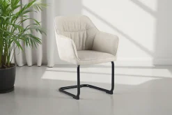 OTTO home Freischwinger »Elba« (Set) 2 Stk.gemütlicher Stuhl / Sessel, 180 Grad drehbar, Auto Return, Webstoff
