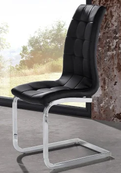 OTTO home Freischwinger »Lola« (Set) 2 Stk.2 oder 4 Stück, Bezug in Kunstleder oder Samtsoff, chrom Metallgestell