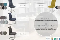 OTTO home Freischwinger »Rab« (Set) 2 Stk.Bezug in verschiedenen Qualitäten, maximale Belastbarkeit 120 kg
