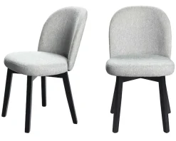 OTTO home 4-Fußstuhl »Aretha Esszimmerstuhl, Wohnstuhl, Polsterstuhl, Essstuhl« (Set) 2 Stk.schwarz lackiertes Gestell aus massivem Buchenholz, gepolstertert
