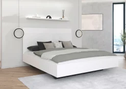 OTTO home Futonbett »Bett Doppelbett Holzbett AGORDO« 180x200 cm,mit hohem Kopfteil und schwebender Optik MADE IN GERMANY