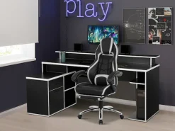 OTTO home Gaming-Stuhl »Sprinta 1, Chefsessel mit ausziehbarer Fußstütze« () komfortabel gepolstert mit vielen ergonomischen Funktionen