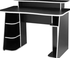 OTTO home Gamingtisch »GAME, Computertisch, Schreibtisch, Towerfach, Monitoraufsatz,« ergonomisch geschwungene Tischplatte, Breite 120 oder 150 cm