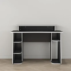 OTTO home Gamingtisch »GAME, Computertisch, Schreibtisch, Towerfach, Monitoraufsatz,« ergonomisch geschwungene Tischplatte, Breite 120 oder 150 cm