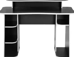 OTTO home Gamingtisch »GAME, Computertisch, Schreibtisch, Towerfach, Monitoraufsatz,« ergonomisch geschwungene Tischplatte, Breite 120 oder 150 cm