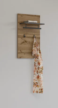 OTTO home Garderobenpaneel »Cross,Breite 40 cm modernes Wandregal mit Haken und Kleiderstange« Wandgarderobe, Aufhänger, Höhe 70 cm
