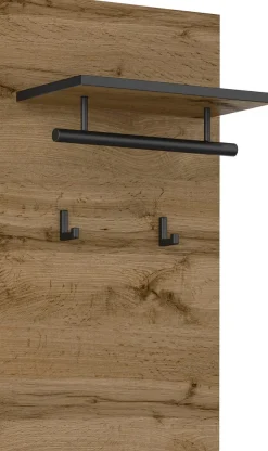OTTO home Garderobenpaneel »Cross,Breite 40 cm modernes Wandregal mit Haken und Kleiderstange« Wandgarderobe, Aufhänger, Höhe 70 cm