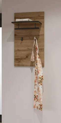 OTTO home Garderobenpaneel »Cross,Breite 40 cm modernes Wandregal mit Haken und Kleiderstange« Wandgarderobe, Aufhänger, Höhe 70 cm