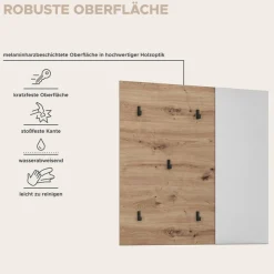 OTTO home Garderobenpaneel »FJELL, Breite 80cm, 5 Haken, Spiegel«
