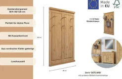 OTTO home Garderobenpaneel »Gotland« aus massiver Kiefer, FSC®-zertifiziert, mit 6 Haken, 85 cm breit