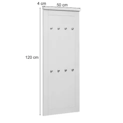OTTO home Garderobenpaneel »Heide« mit 8 Haken, Höhe 120 cm, Breite 50 cm