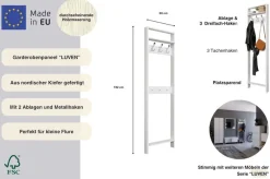 OTTO home Garderobenpaneel »Luven« FSC® zertifiziertes Massivholz