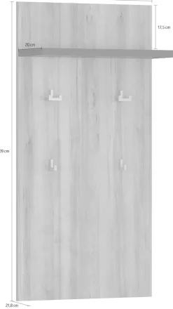 OTTO home Garderobenpaneel »Onyx« (H/B/T): 109/55,6/21,8cm,UV lackiert in modernemHochglanz