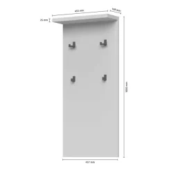 OTTO home Garderobenpaneel »Opera, Wandregal, mit Haken, mit Regal, in Kaschmirfarbe« Wandgarderobe, Aufhänger, Höhe 100cm, mit 4 Hakken