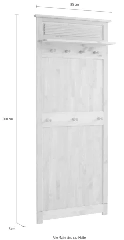 OTTO home Garderobenpaneel »Rauna« aus massiver Kiefer, Breite 85 cm, FSC®-zertifiziert